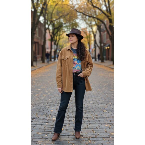 Henschel Distressed Brown Faux Leather Fedora Hat L Unisex Outdoor Style - Picture 12 of 16